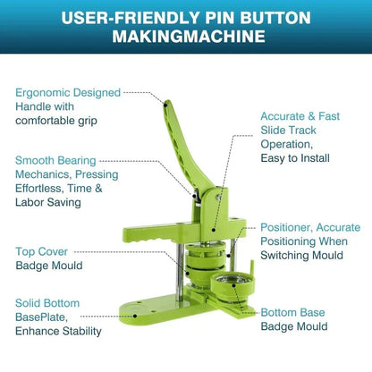 Button Badge Maker Formen DIY Pin Button Maker Pressmaschine Teile Abzeichen Punch Press Formen für Button Maker der Serie DC108 So ist Leben