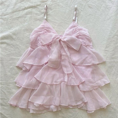 Mode Niedlichen Verband Bogen Gestellte Top Rosa Süße Kokette Süße T Shirts Herbst Frühling Casual Quadratischen Kragen T Frauen y2k Ästhetischen So ist Leben