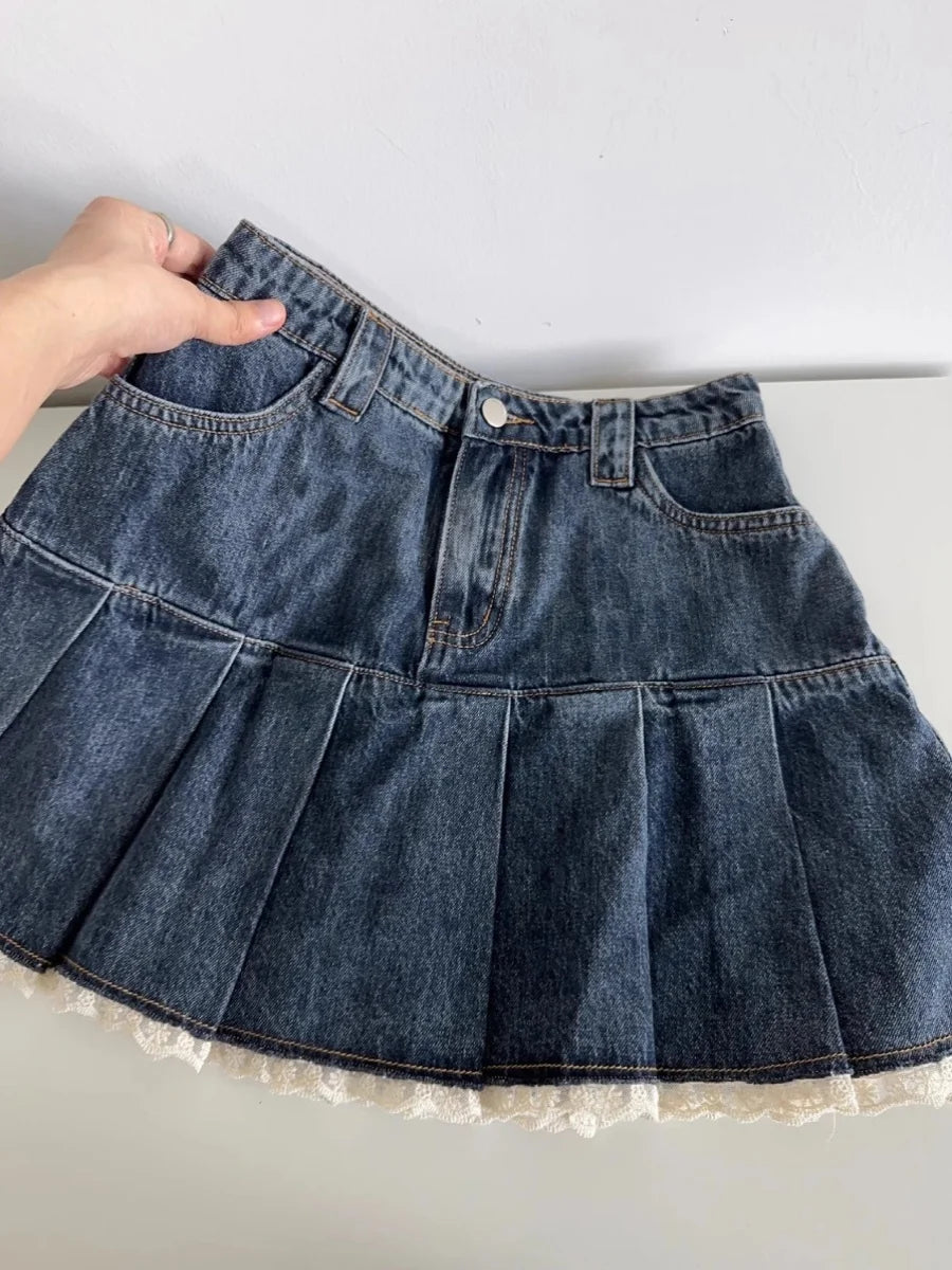 A‑Linien Denimrock mit Patchwork‑Details - So ist Leben
