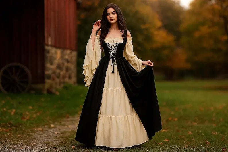 Cosplay Damen Mittelalter Renaissance Kostüm Cosplay Über Anzug Kleid Weste Victoria Prinzessin Steam Punk Strap So ist Leben