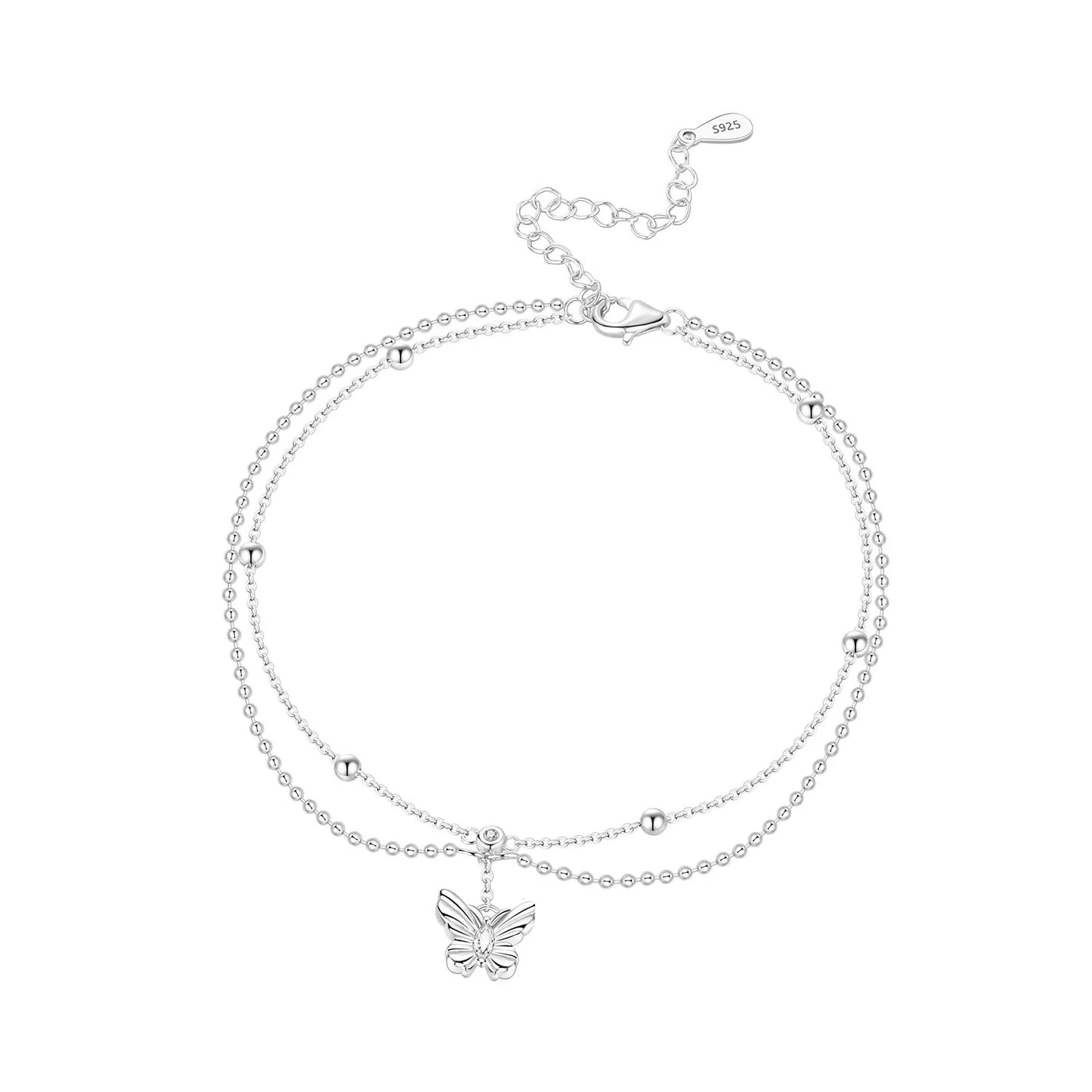 Orstarry S925 Sterling Silber Schmetterling Insekt Serie Kette Fußkettchen Frauen Dame Knöchel Armband Prom Fuß Party Schmuck Geschenke So ist Leben