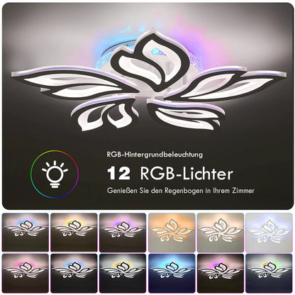 54-W-LED-Deckenleuchte mit RGB-Farbwechsel-Rücklicht, dimmbar mit Fernbedienung So ist Leben