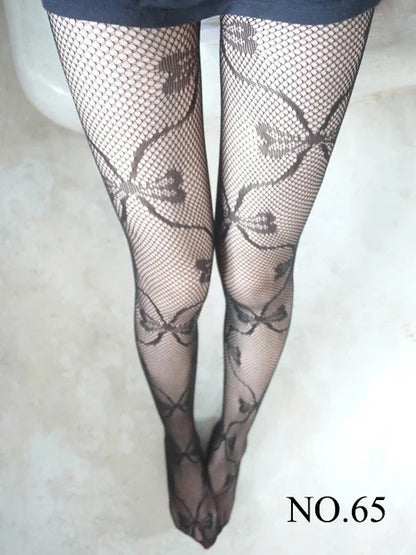 Gothic Leggings mit floralem Muster - So ist Leben