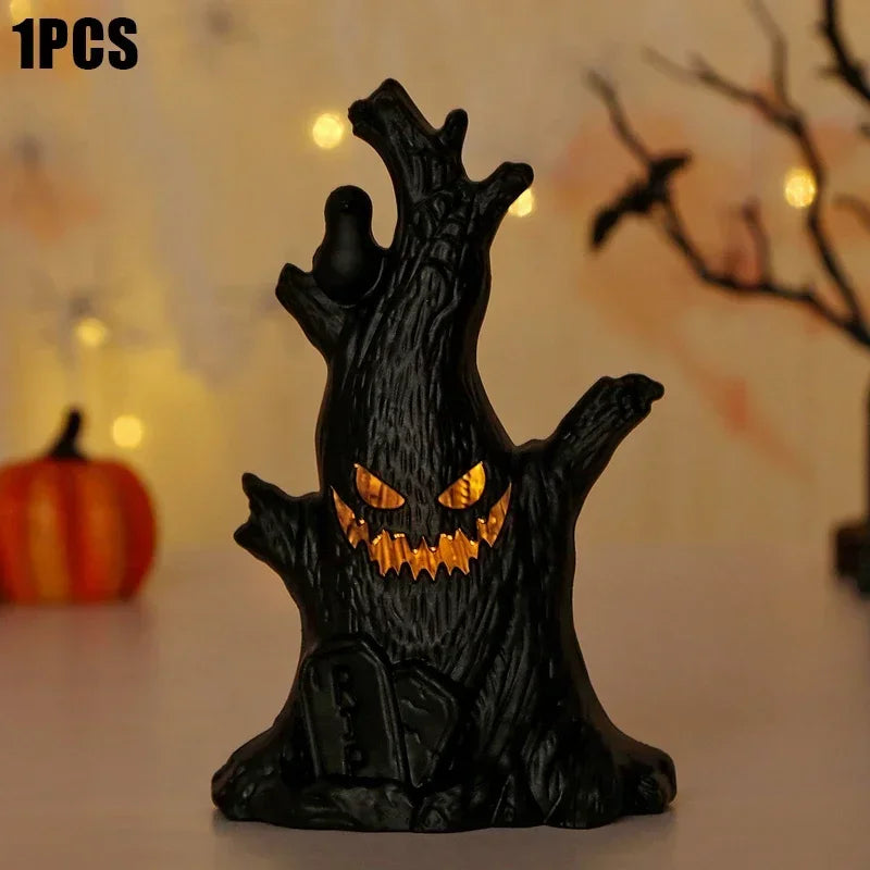 Halloween Dekoration Geist Baum Led Nacht Leuchten Geist Laterne Geist Gesicht Baumstumpf Laterne Festival Atmosphäre Horror Dekoration So ist Leben