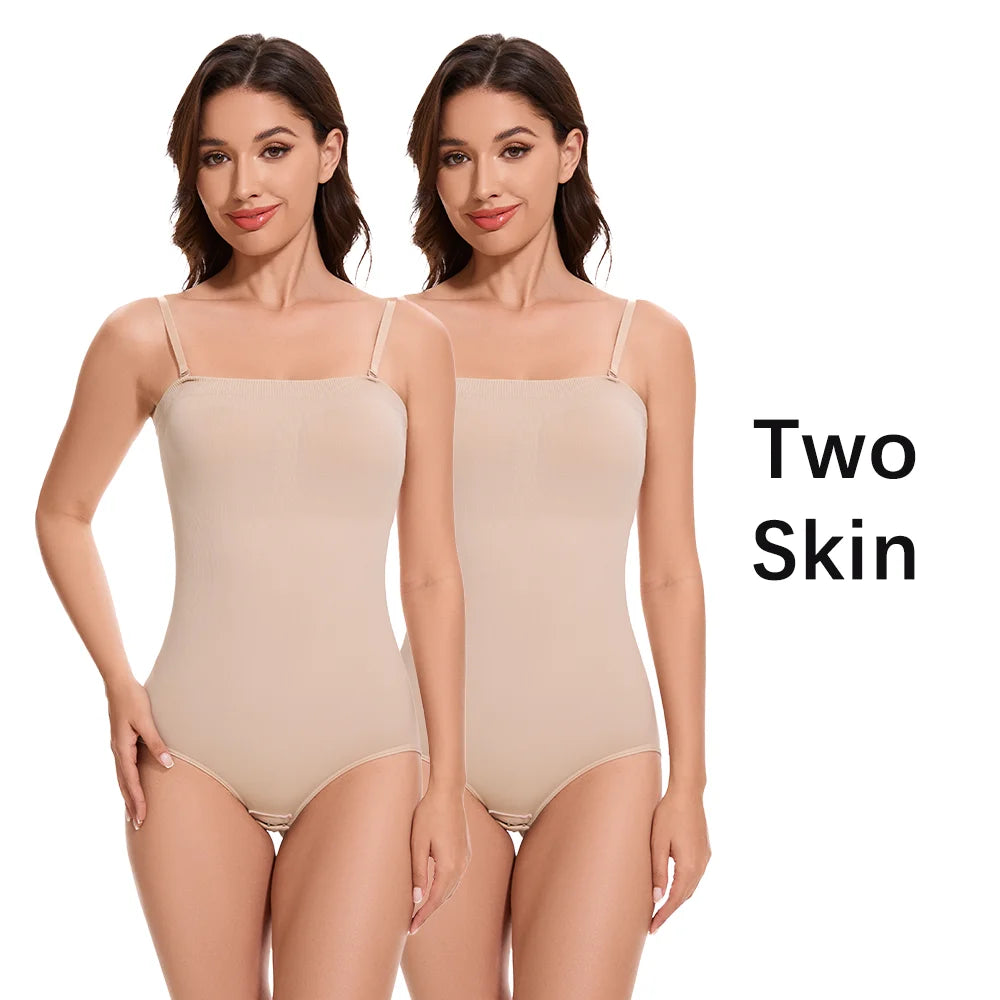 Molasus Abnehmen Trägerlosen Body Off Schulter Frauen Shorts Shapewear Bauch-steuer Body Shaper Sexy Fajas Unterwäsche Bodys So ist Leben