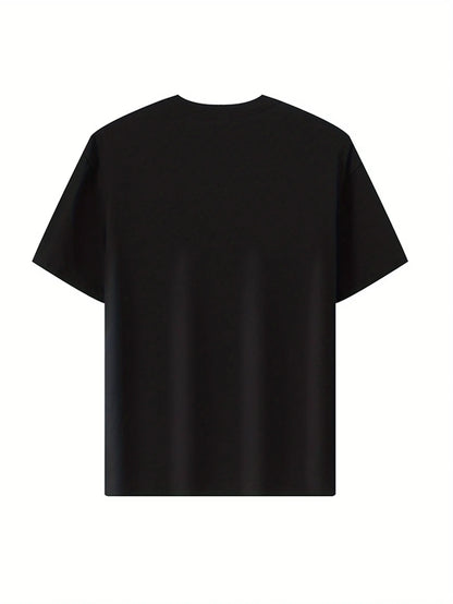 2hollis 2H T-Shirt mit schwarzem Pferdemuster |   Album-Tour-Produkt, lässiges T-Shirt, perfekt für Freizeitkleidung und Sommerkleidung So ist Leben