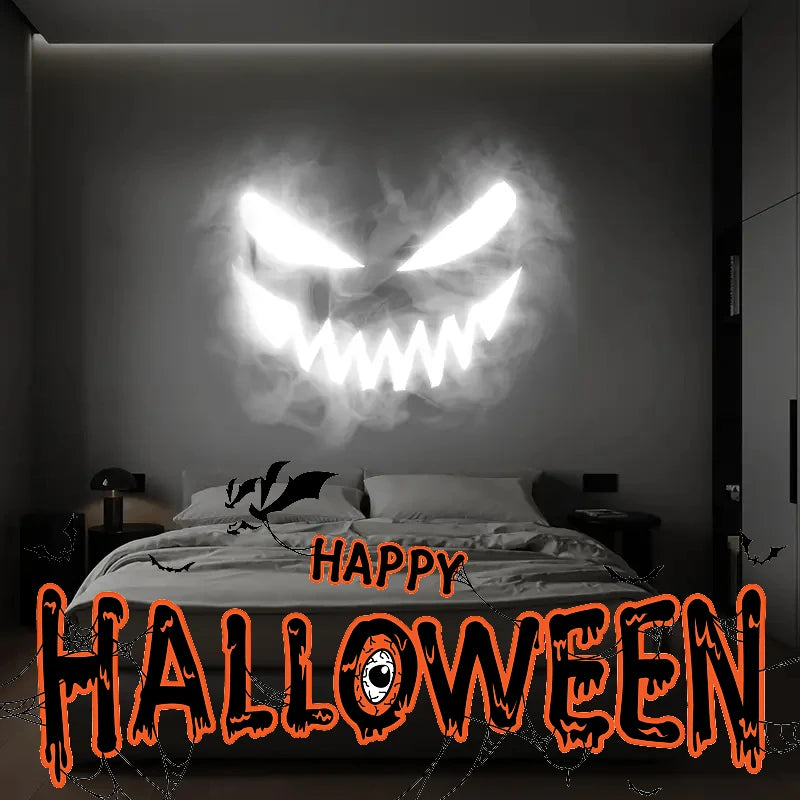 Halloween-USB-Projektorlicht, Totenkopf-Nachtlicht, Geister-LED-Lampe, 360 Grad drehbar, umschaltbares Muster, Design, dunkle und nächtliche Atmosphäre So ist Leben