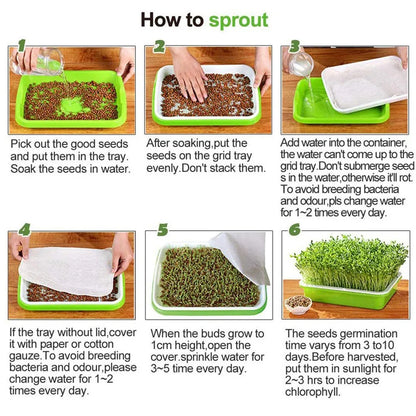Micro greens Sprouter Tray Hydro ponik/Keims chale für Sprossen Gemüsegarten Garten DIY Kindergarten Topf So ist Leben