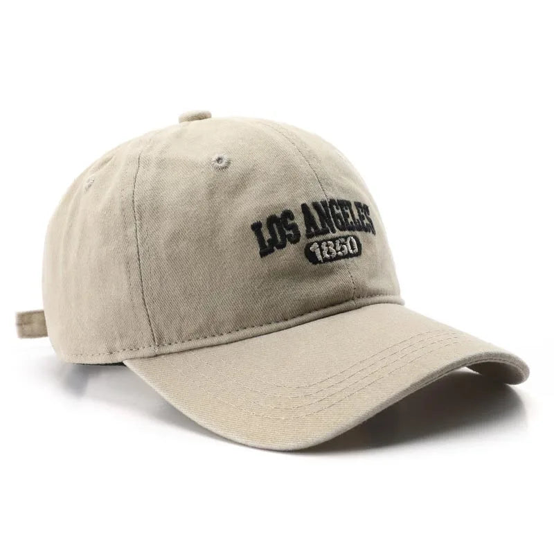 Mode Lässige Baseball Kappe für Frauen Männer Baumwolle Soft Top Hüte Unisex Los Angeles Stickerei Snapback Hut Wandern Sonnenschutz Kappen So ist Leben