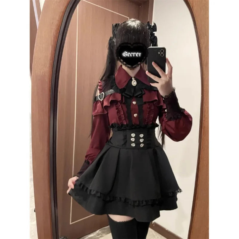 Lolita Set mit Oberteil und Faltenrock - So ist Leben