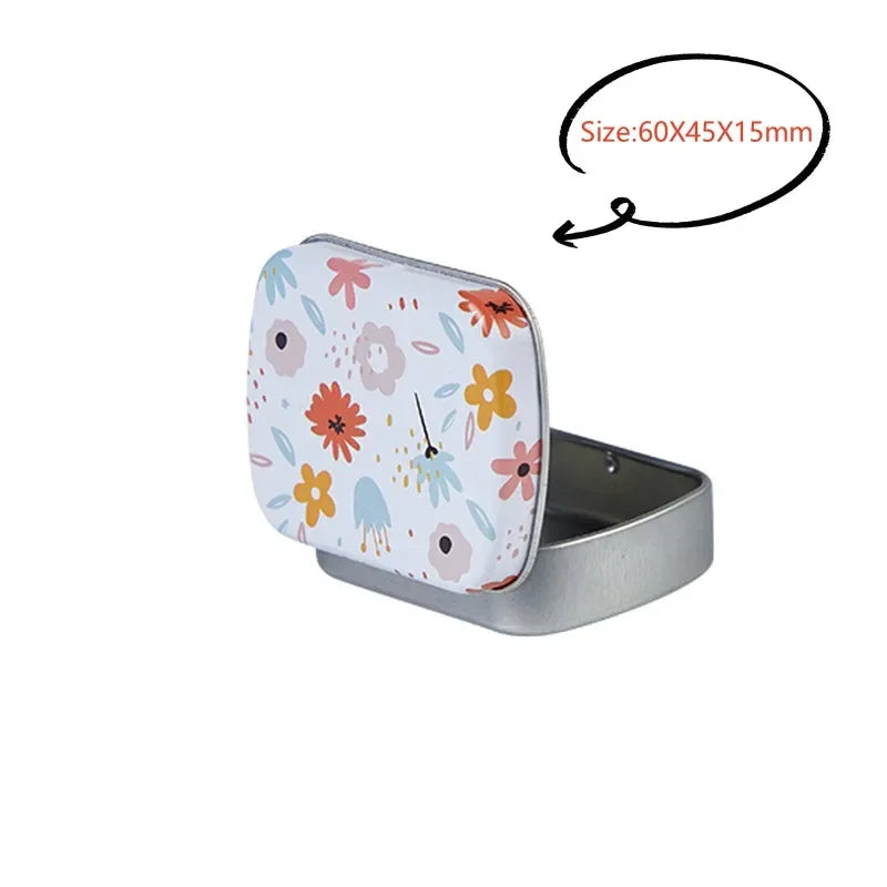 Neue quadratische Blech-Aufbewahrungsboxen Kleine Metall-Aufbewahrungsbox Silber Schmuck Schlüssel Münzen Metallbox Blechdose Hochzeit Süßigkeiten Aufbewahrungsdose So ist Leben