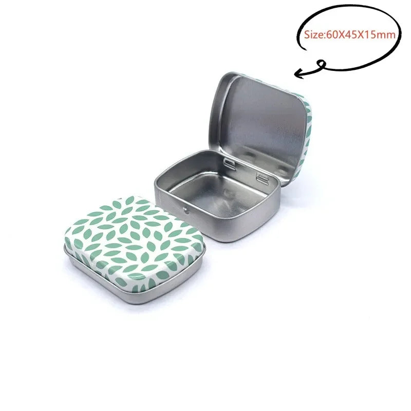 Neue quadratische Blech-Aufbewahrungsboxen Kleine Metall-Aufbewahrungsbox Silber Schmuck Schlüssel Münzen Metallbox Blechdose Hochzeit Süßigkeiten Aufbewahrungsdose So ist Leben