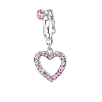 Clip On Bauchnabelring Schmetterling Kupfer Zirkon Rosa Fake Bauchnabelpiercing Nabelschnur Nabel Körperschmuck Trendiger Modestil So ist Leben