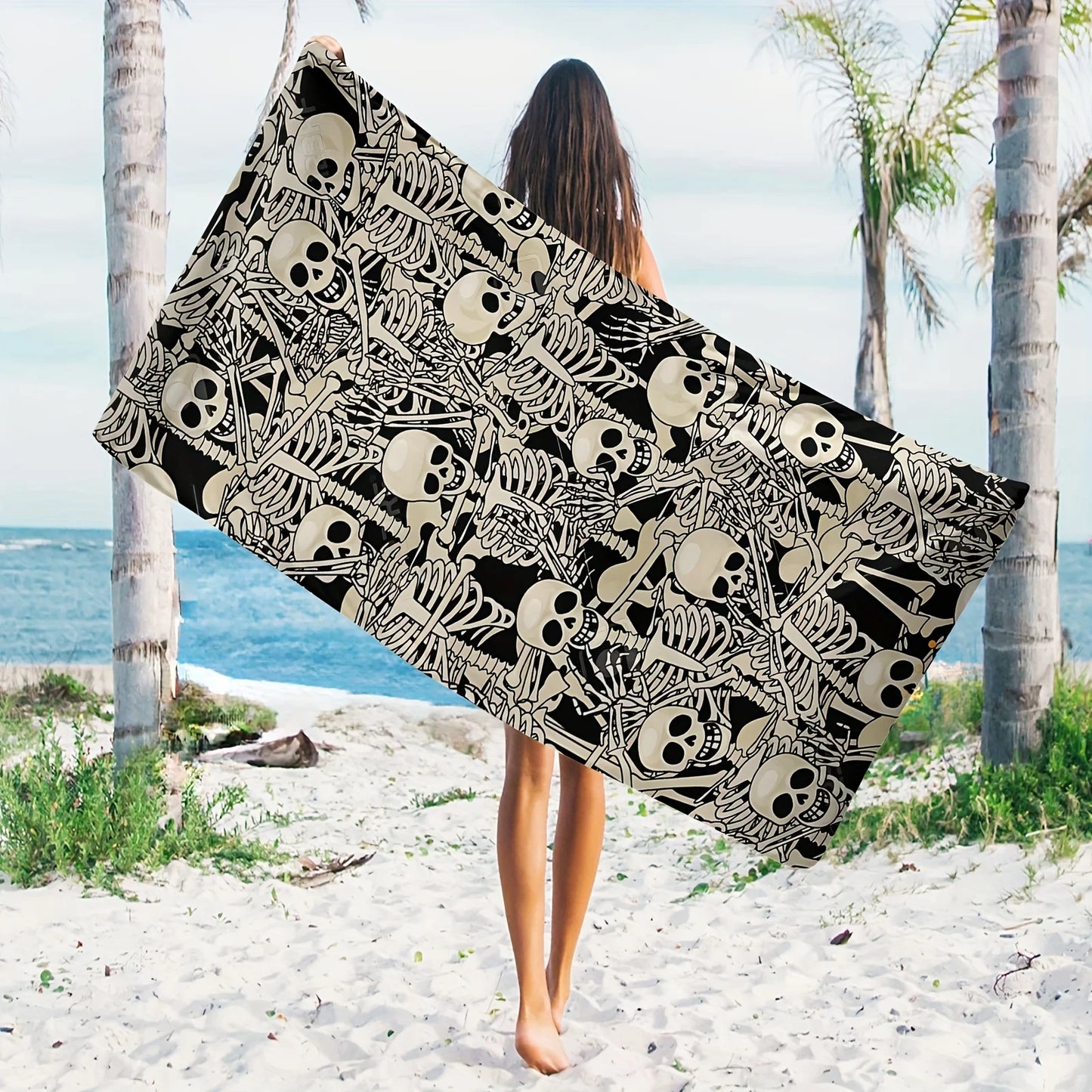Gothic Strandtuch mit modernem Print für kreative Styles