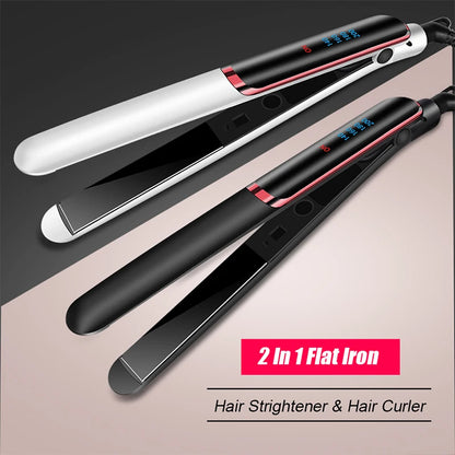 Professioneller Haarglätter aus Keramik, ionisches, schnelles Aufheizen, flaches Haar, Negativ-Ionen-Eisen, LCD-Display, Haarglätter So ist Leben