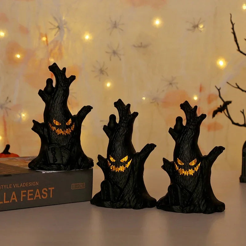Halloween Dekoration Geist Baum Led Nacht Leuchten Geist Laterne Geist Gesicht Baumstumpf Laterne Festival Atmosphäre Horror Dekoration So ist Leben
