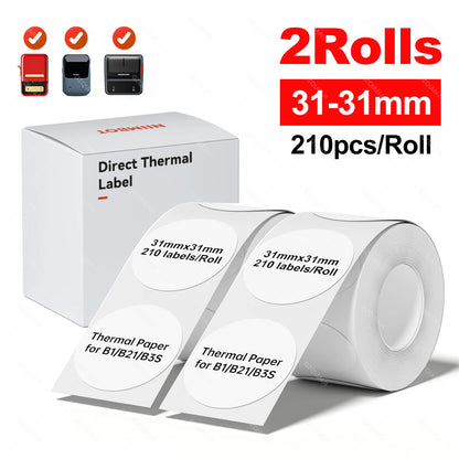 2 Rollen Niimbot B1 B21 B3S Etiketten-selbstklebendes Aufkleberpapier für Etikettendrucker, automatisches Klebepapier, Namenskarte, stationäre Markierung So ist Leben