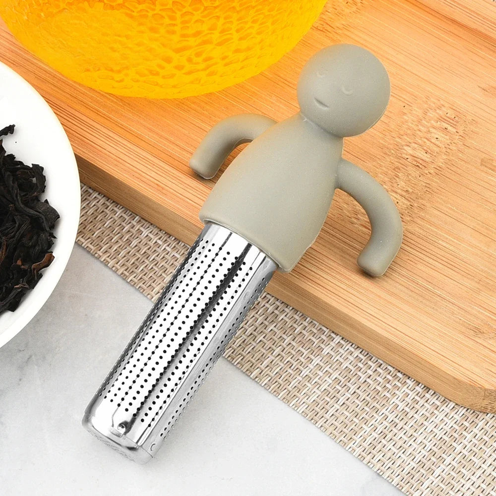 Edelstahl-Tee-Ei, Küchenzubehör, Haushaltsgebrauch, wiederverwendbare Make-up-Pinsel aus Metall, Massage, Küche, Esszimmer, Bar, Garten So ist Leben