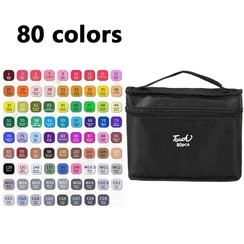 24-168 farbige Marker Stifte Set Manga Pinsel Stift Zeichnung Skizze Kawaii Kunst Schulbedarf Schreibwaren Farbe Schriftzug Marker So ist Leben