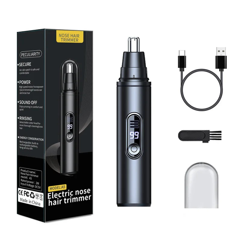 Mini-Taschen-Nasenhaarschneider, schmerzloser Haarschneider, Nasenohren, Haar, Augenbrauen, wasserdicht, tragbarer Trimmer für Männer und Frauen So ist Leben