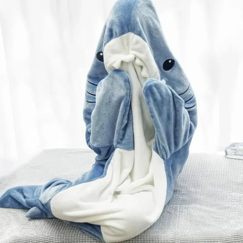 Shark Cosplay Onesie Pyjamas Flanell Lose Paar Erwachsene Camping Schlafsack Tragbare Decke Lustige Geschenke Pyjama Party Kostüm - So ist Leben