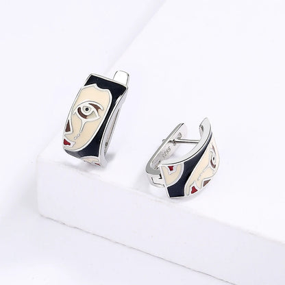 Übertriebene Damen-Ohrringe, Horror-Gesicht-Ohrringe, modischer Party-Schmuck, Halloween-Schmuck, lustiges Geschenk, Ohrringe für Frauen So ist Leben