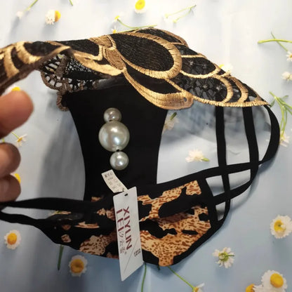 Sexy Höschen mit Leopardenmuster, schönes Gesäß, übergroßer Schmetterling, elastisch, große Hose, Ausrüstung, große Perlen im Inneren, Massagestimulation So ist Leben