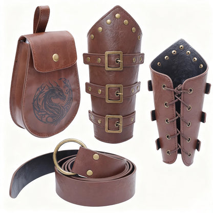 Mittelalterlicher Wikinger-Krieger, Ritter, Schulterpanzer, Gladiator, Piraten-Pauldrons, Steampunk, Vintage-Stil, PU-Leder, Spaulders, Cosplay-Kostüm So ist Leben