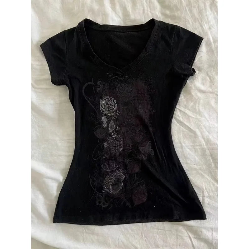 Harajuku Brief Drucken T-shirt Subkultur frauen Top Y2k T-shirt Sommer Vintage 90er Jahre Hot Girl Crop T-shirt Koreanische Grunge Nette Grafik So ist Leben
