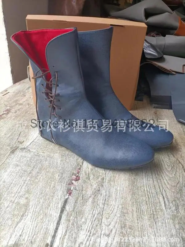 Herren Pu Lederschuhe Mittelalter Stiefeletten Larp Victorian Renaissance Bandage mittelalter lichen Ritter Cosplay Kostüm Karneval Party So ist Leben