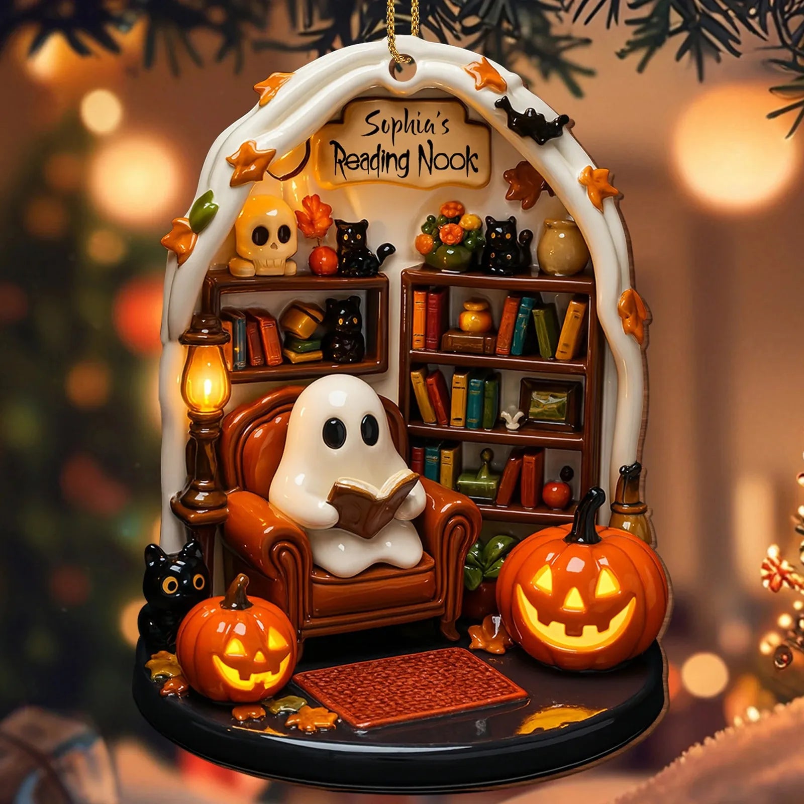 Halloween Geist Lesen 2D Flache Ornamente Festival Atmosphäre Thema Party Dekorative Lieferungen Kreative Hause Dekorative Geschenk So ist Leben