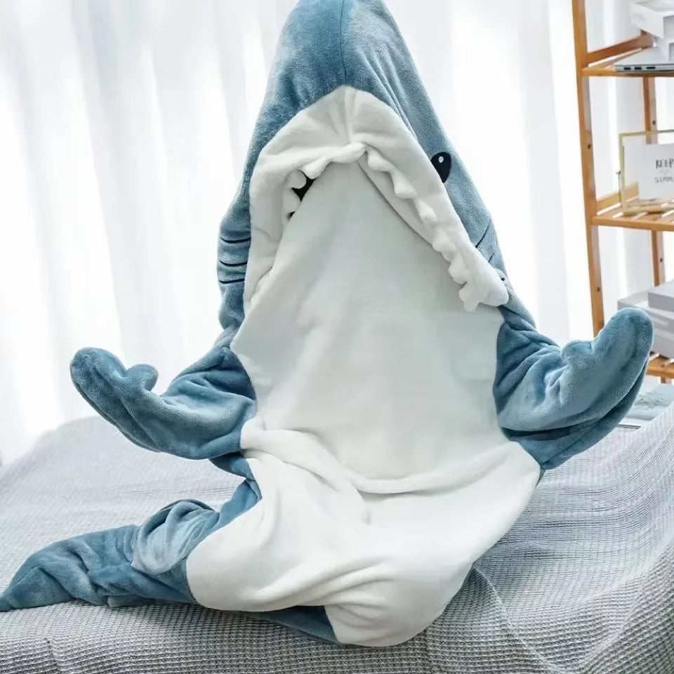Shark Schlafsack – Warme Cartoon‑Decke für Zuhause So ist Leben