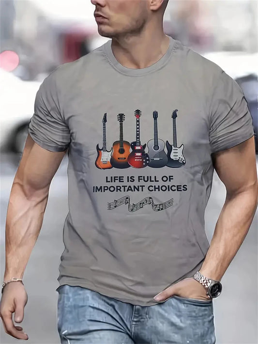 Lässiges T-Shirt aus weichem Stoff mit klassischem Auto-Grafikdruck - So ist Leben