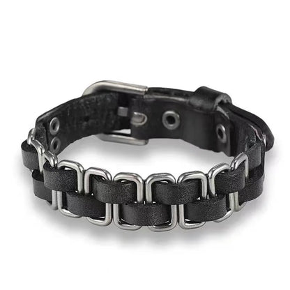 Punk Niet Stern PU Leder Armband Für Frauen Männer Hip Hop Gothic Dark Girl Rock Schmuck Anhänger Liebe Kette Hip Hop Zubehör So ist Leben