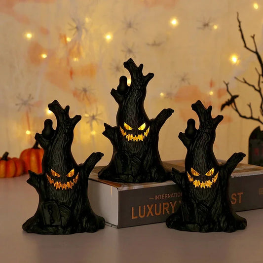 Halloween Dekoration Geist Baum Led Nacht Leuchten Geist Laterne Geist Gesicht Baumstumpf Laterne Festival Atmosphäre Horror Dekoration So ist Leben
