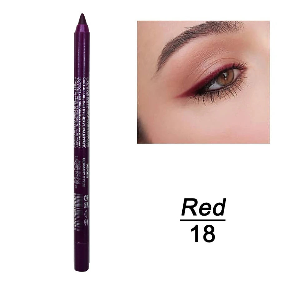 14-farbiger bunter Eyeliner-Stift, hoch pigmentierter perlmutt schimmernder Metallic-Smokey-Punk-Eyeliner im Gothic-Stil, langlebiger Water Pro So ist Leben