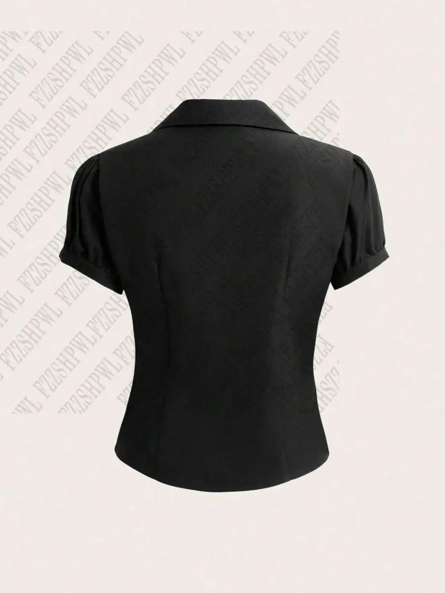 Vintage Ästhetische Frauen Persönlichkeit Y2K Schlanke Kleidung Mode Shirts Harajuku Kurzarm Tops Weibliche Heiße Klassische Casual Tee - So ist Leben