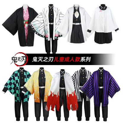 Dämonentöter Kamado Tanjirou Zenitsu Giyuu Cosplay Kostüm Anime Set für Kinder Mann Halloween Dress UpHalloween Frauen Kinder So ist Leben