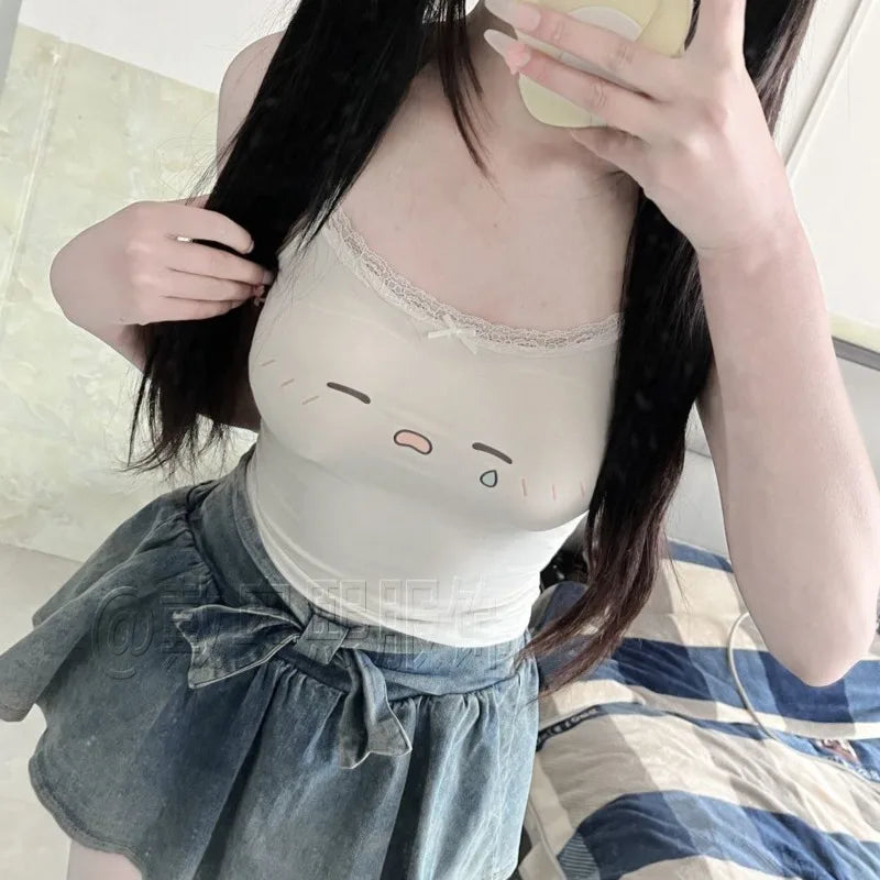 Hello‑Kitty Camis Top im modernen Cartoon Stil