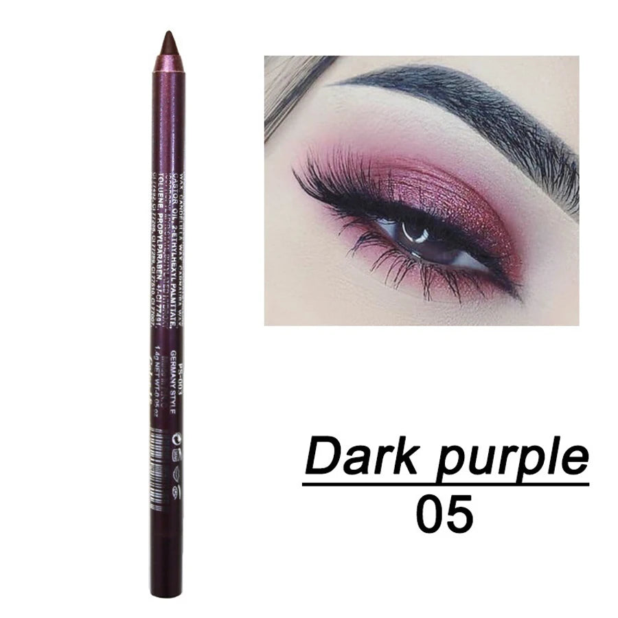 14-farbiger bunter Eyeliner-Stift, hoch pigmentierter perlmutt schimmernder Metallic-Smokey-Punk-Eyeliner im Gothic-Stil, langlebiger Water Pro So ist Leben