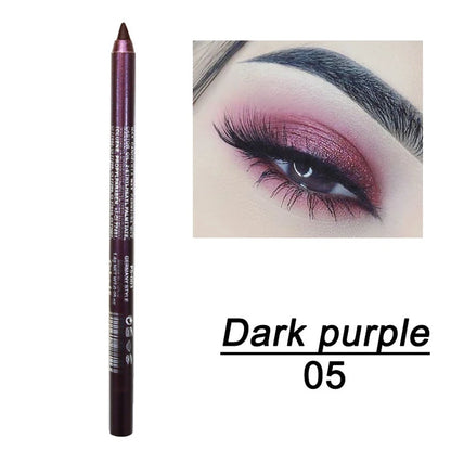 14-farbiger bunter Eyeliner-Stift, hoch pigmentierter perlmutt schimmernder Metallic-Smokey-Punk-Eyeliner im Gothic-Stil, langlebiger Water Pro So ist Leben