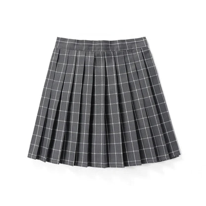 Sommer Frauen Hohe Taille Gefaltete Plaid Röcke Mini Tennis Rock Harajuku JK Japanische Schuluniform Kurze A-Line Mini Rock Mädchen So ist Leben