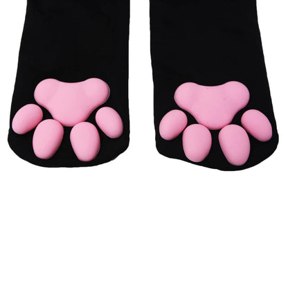 Katze Pfote 3D Socken Für Frauen Mädchen Kawaii Katze Klaue Zehen Mützen Nettes Geschenk Lolita Pfote Pads Cosplay Katze Pfote pad Oberschenkel Hohe Socken Neue So ist Leben
