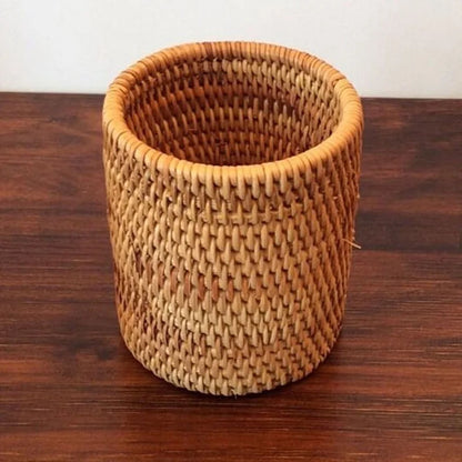 Haushalt Rattan Organizer Stäbchen Schaufel Löffel Abendessen Messer Gabeln Geschirr Lagerung Box Lagerung Körbe So ist Leben