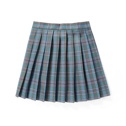 Sommer Frauen Hohe Taille Gefaltete Plaid Röcke Mini Tennis Rock Harajuku JK Japanische Schuluniform Kurze A-Line Mini Rock Mädchen So ist Leben