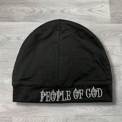 Retro Gothic Brief bestickt Pullover Hut personalisierte hübsche Kopfbedeckung Dekoration So ist Leben