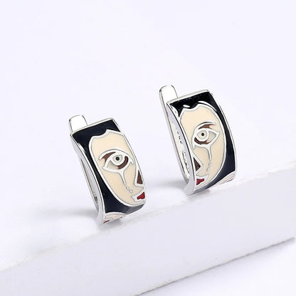 Übertriebene Damen-Ohrringe, Horror-Gesicht-Ohrringe, modischer Party-Schmuck, Halloween-Schmuck, lustiges Geschenk, Ohrringe für Frauen So ist Leben