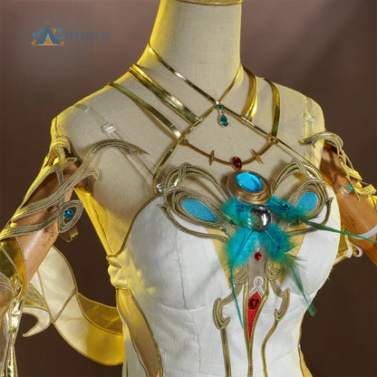 Ehre der Könige Cosplay Kostüme Diaochan Floral Traum Gelb Stickerei Kleid Uniform Spiele Halloween Karneval Party Kleidung So ist Leben