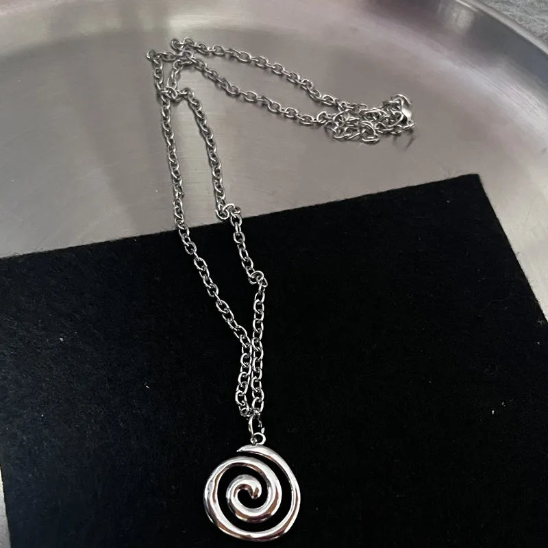 Y2K Flail Feuer Herz Zähne Anhänger Halskette für Frauen Männer Charm Halskette Grunge Punk Modeschmuck ﻿ So ist Leben