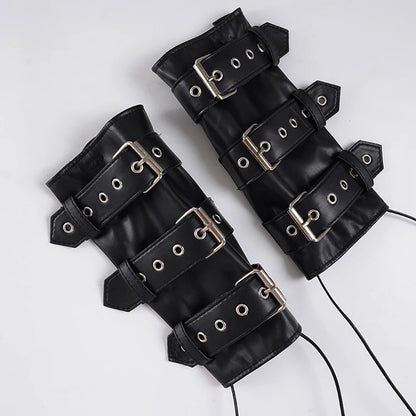 SUCHCUTE Retro Punk Pu Leder Weste Mit Hülse Abdeckung Frauen Gothic Schwarz Ärmelloses Rollkragen Top Y2k Metall Dekorative Kleidung So ist Leben